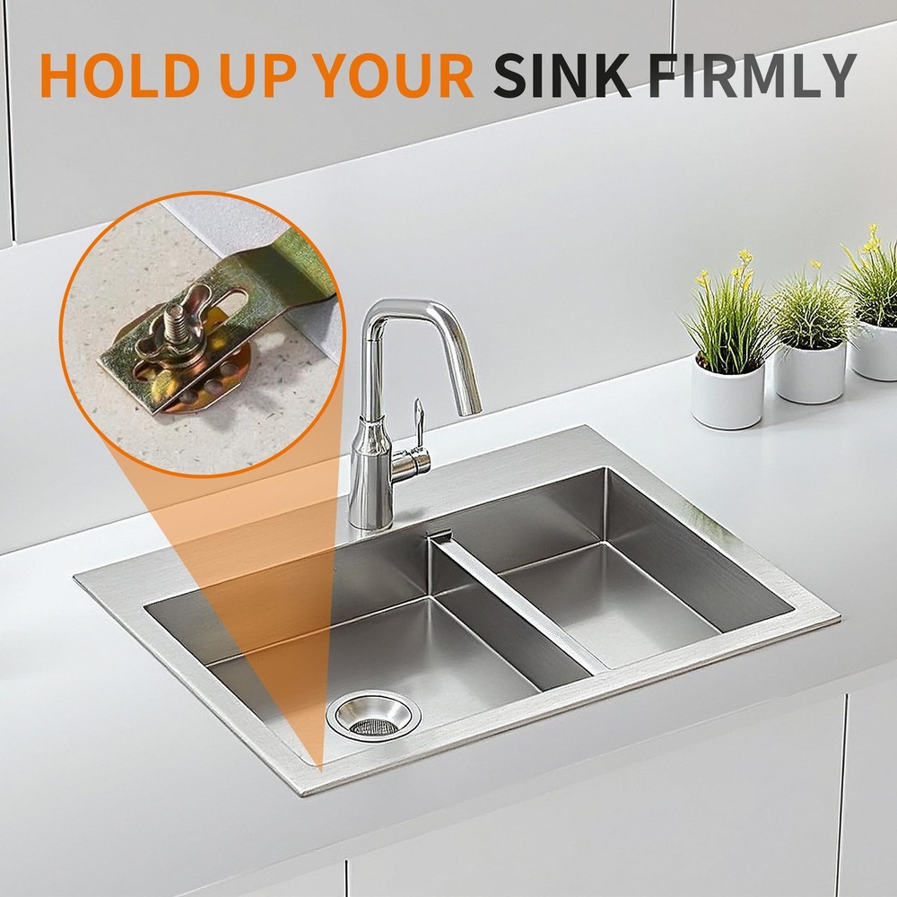 Undermount Sink Clips for Granite Mounting Brackets Hardware 30 PCS Pack Set