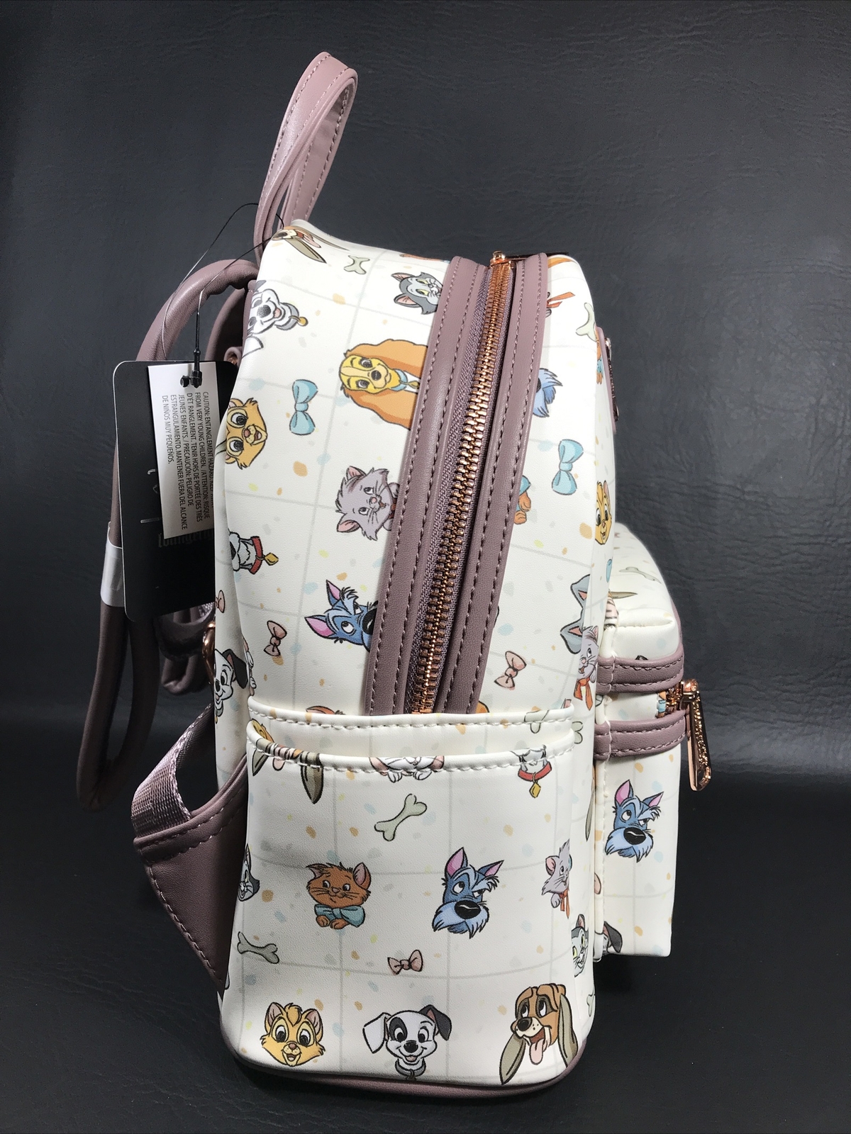 Loungefly Disney Pets AOP All Over Print Dog Cats Mini Backpack & Cardholder