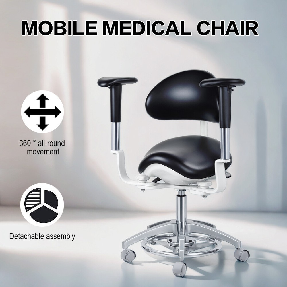 PU Leather Microscope Surgery Saddle Chair Adjustable Dynamic Seating Chair