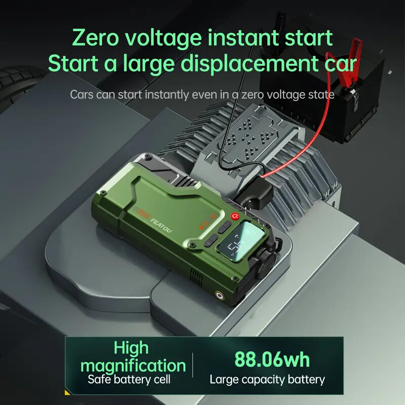 Car Jump Starter Booster Jumper Box Power Bank Battery Charger Portable 7000Amp