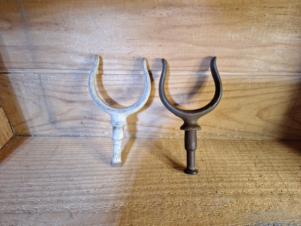 Antique boat oar lock rests