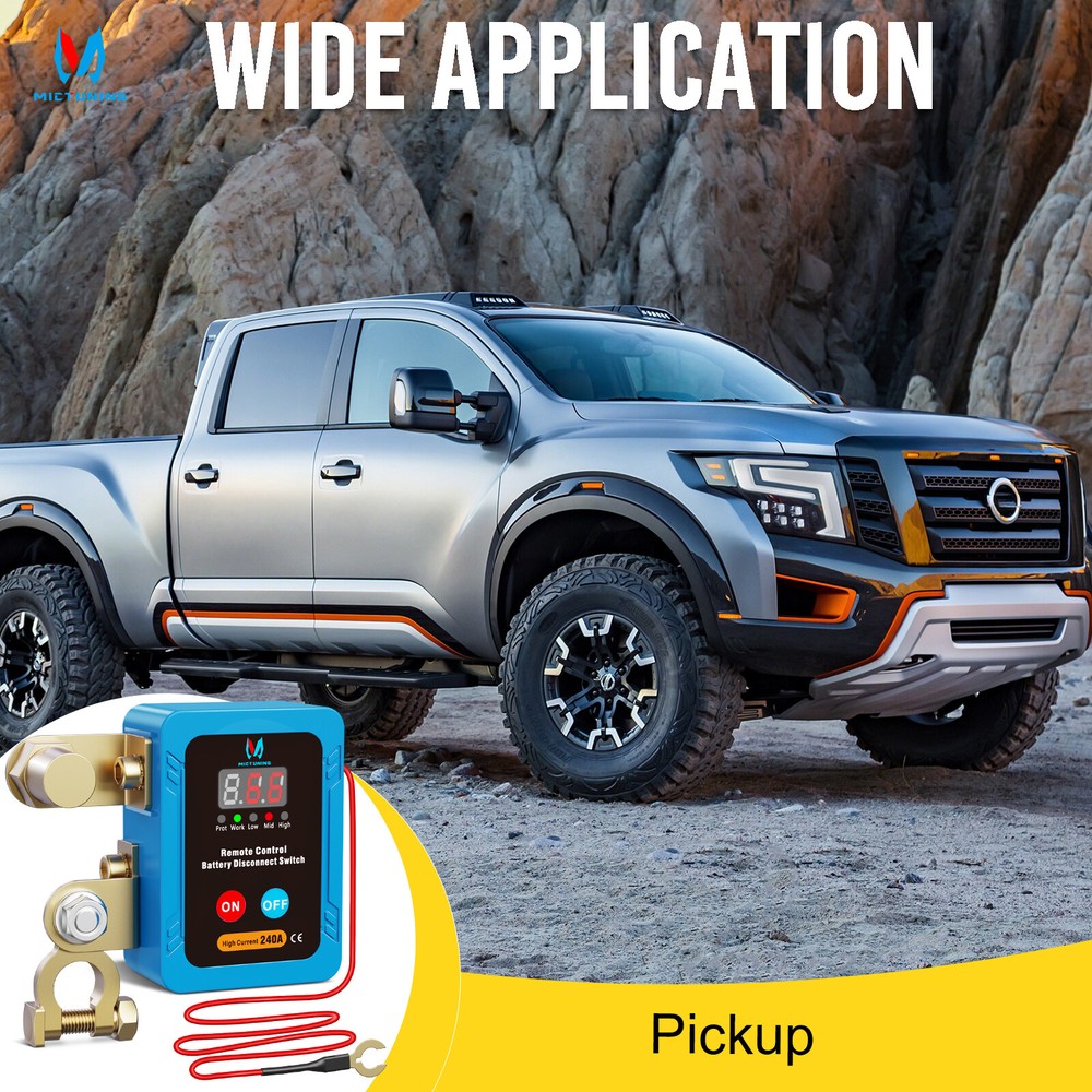 240A Remote Battery Disconnect Kill Switch LED Digital Display Anti-Theft Switch