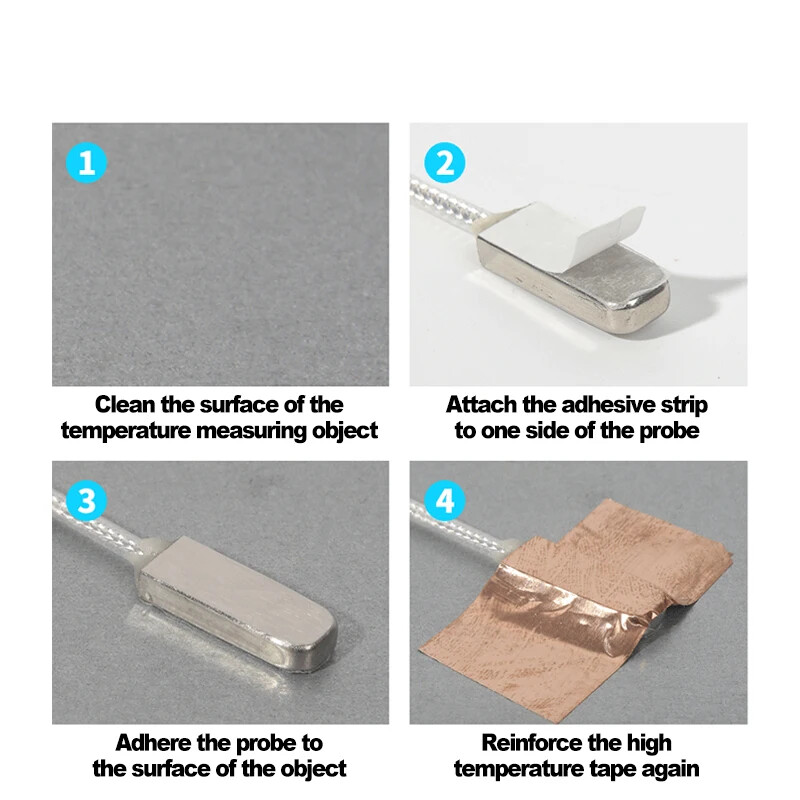 Stainless Steel PT100\K Pasted Type Surface Measurement patch temperature Sensor
