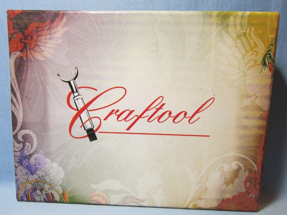 Vintage CRAFTOOL Leather 7 pc STAMP SET ~ Eagle Dragon Deer Horse Soaring Eagle