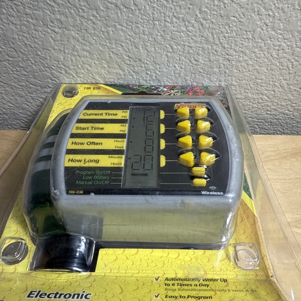 Vigoro Electronic Water Timer 196 036 Programmable Low Pressure Drip Systems NEW