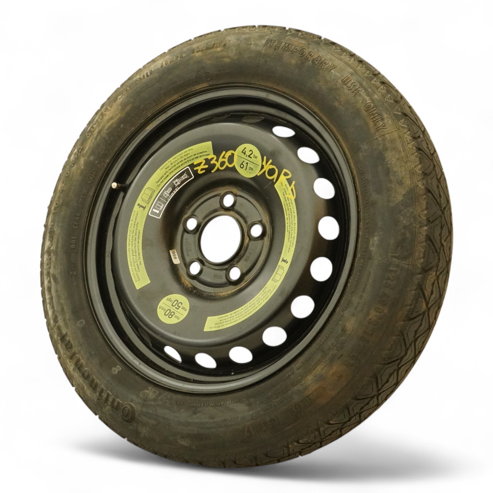 2006 - 2007 Mercedes CLS500 CLS550 C219 Rim Spare Wheel 16x3.5j 5-112mm Et17 OEM