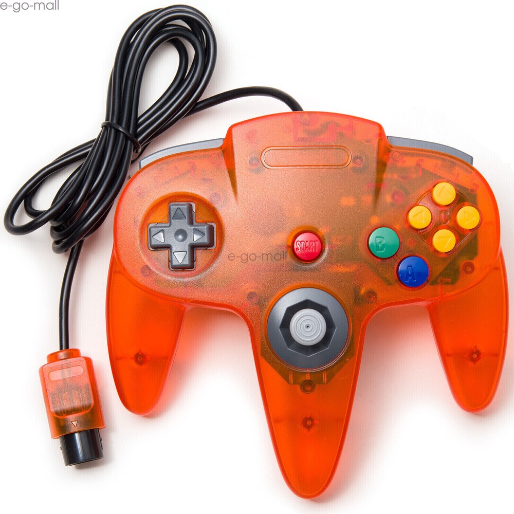 Wired N64 Controller Joystick Replacement For Nintendo 64 Console Clear Orange