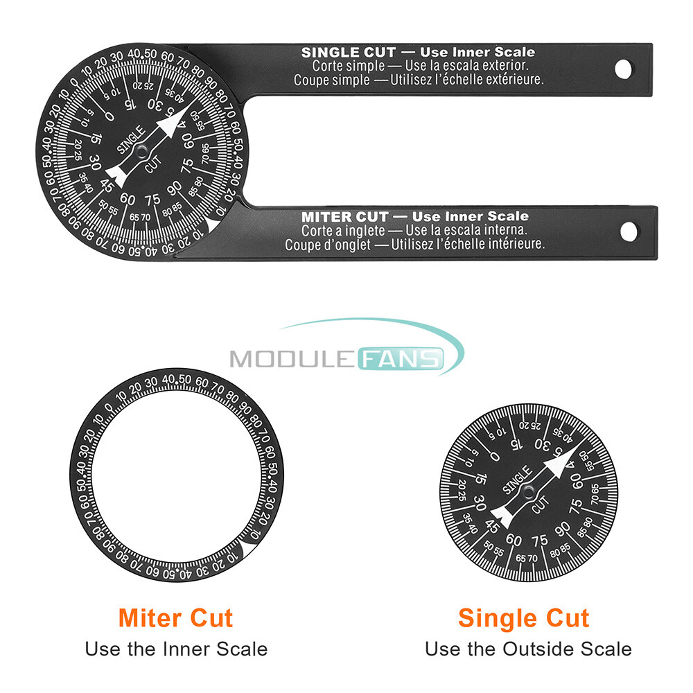 Miter Saw Protractor Angle Finder Level Meter Gauge Goniometer