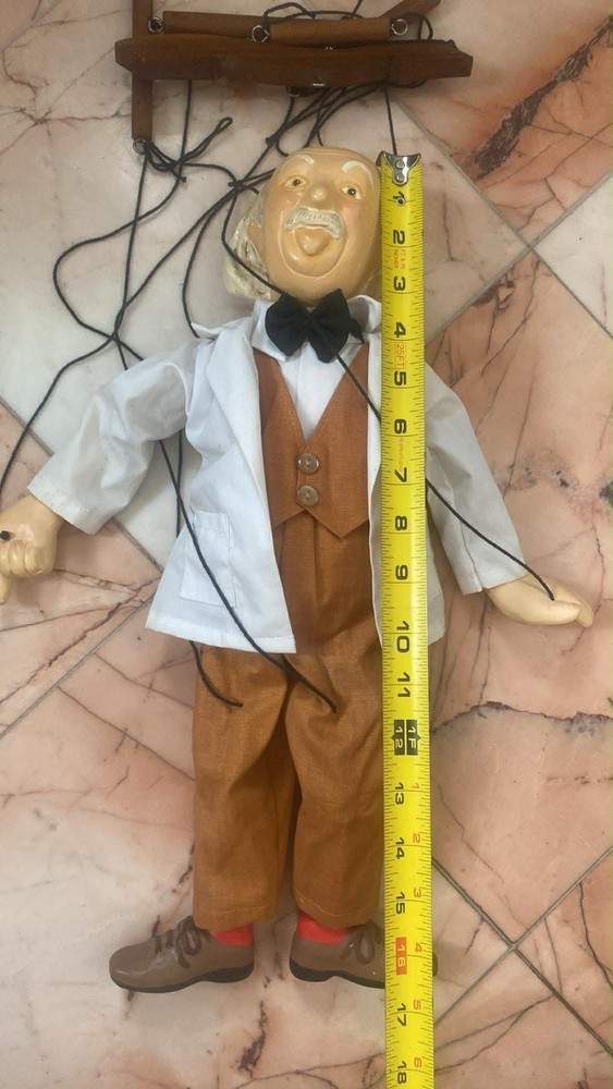 Albert Einstein Marionette Puppet Doll