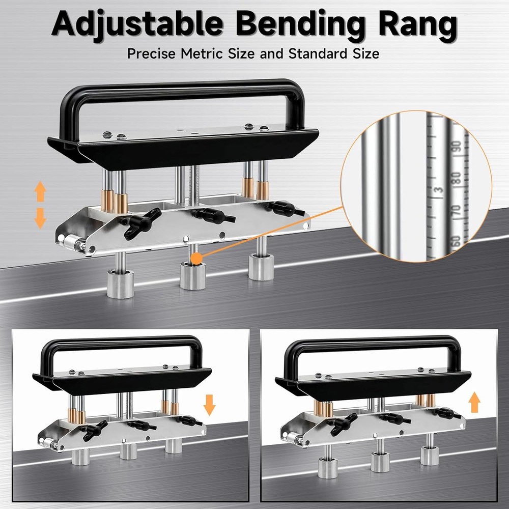 ER3 Three-Station Edge Roller Bender 0-90° Bending Angle for Making 5/8"-4" Bend