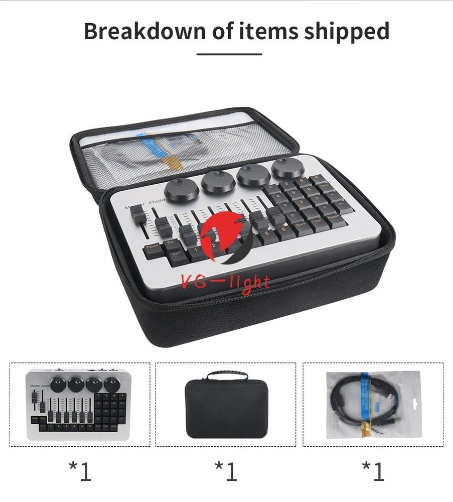 Portable DMX Console Mini MA2 Command Wing onPC Stage Lighting Controller W/BAG