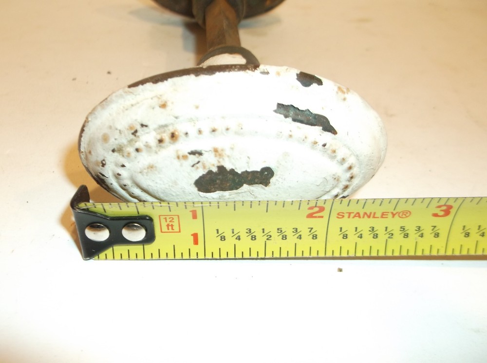 3 OVAL METAL DOOR KNOBS w/2 spindles Restoration Projects Possibly (Copper?)
