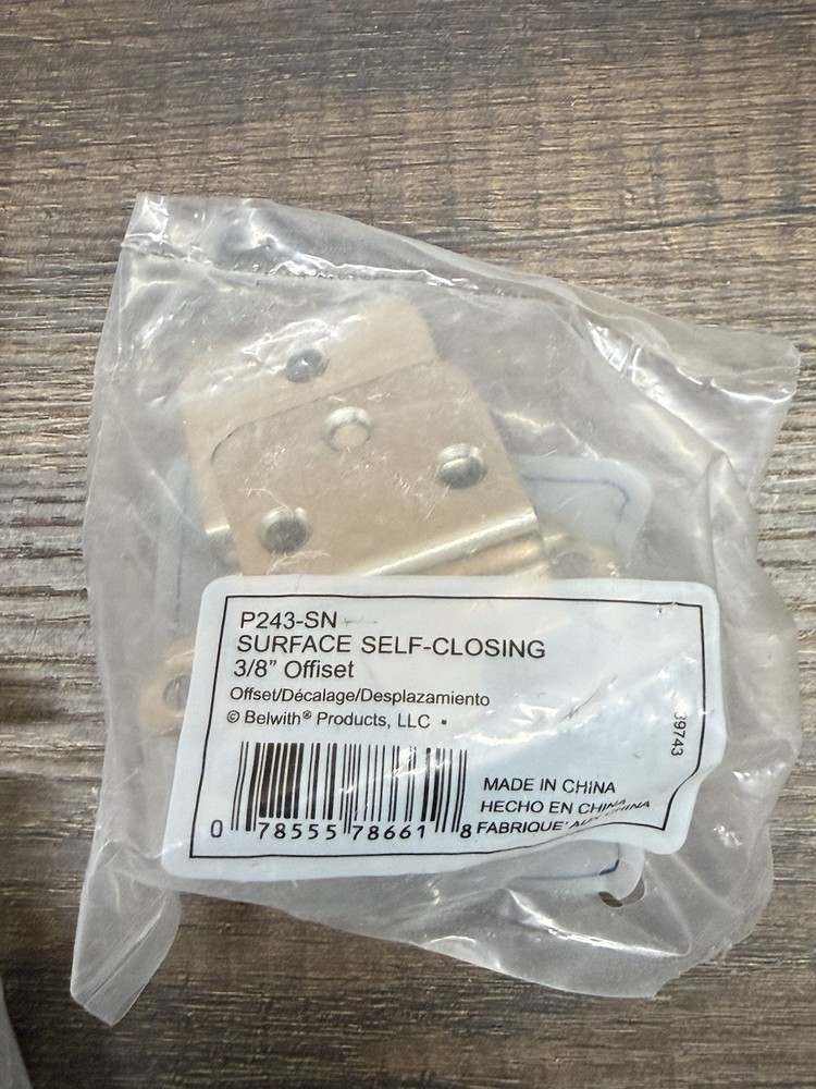 14 Hickory Hardware Surface Self-Closing 3/8 Offset Cabinet Door Hinge P243-SN