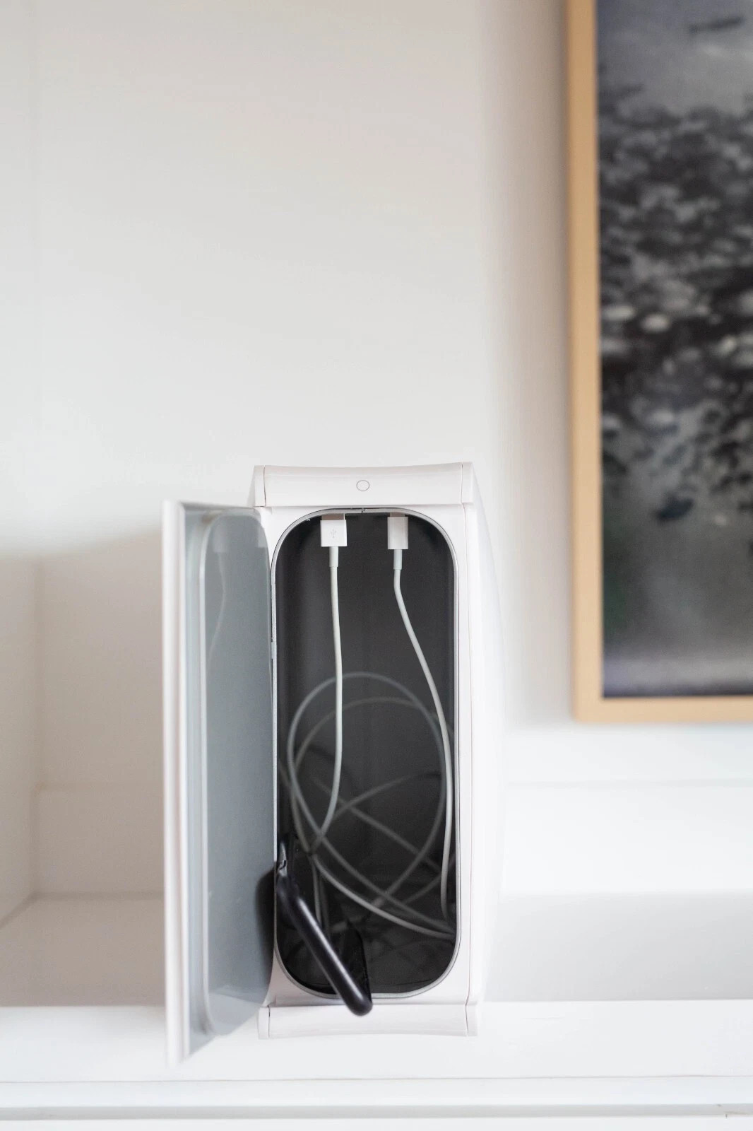 HomeSoap Large Capacity UV Light Sanitizer & Charger (White)