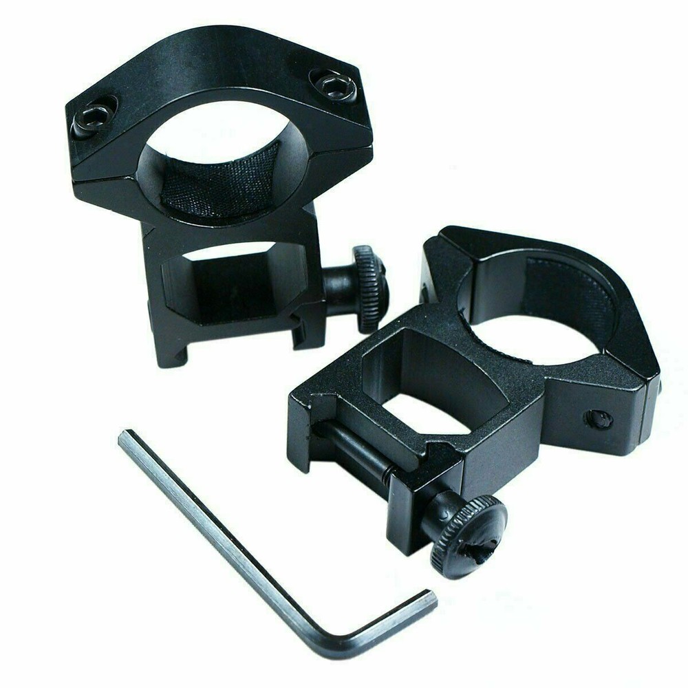 2 PCS High Profile 1" Scope Ring See Through Laser Scope Mount for Picatinny