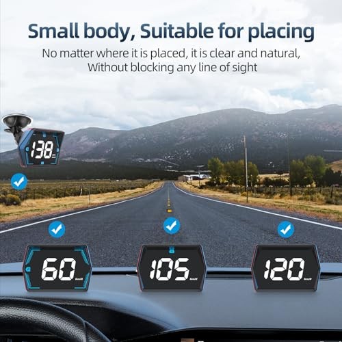 Digital Speedometer Car HUD Head Up Display MPH KM/H with Compass Automatic