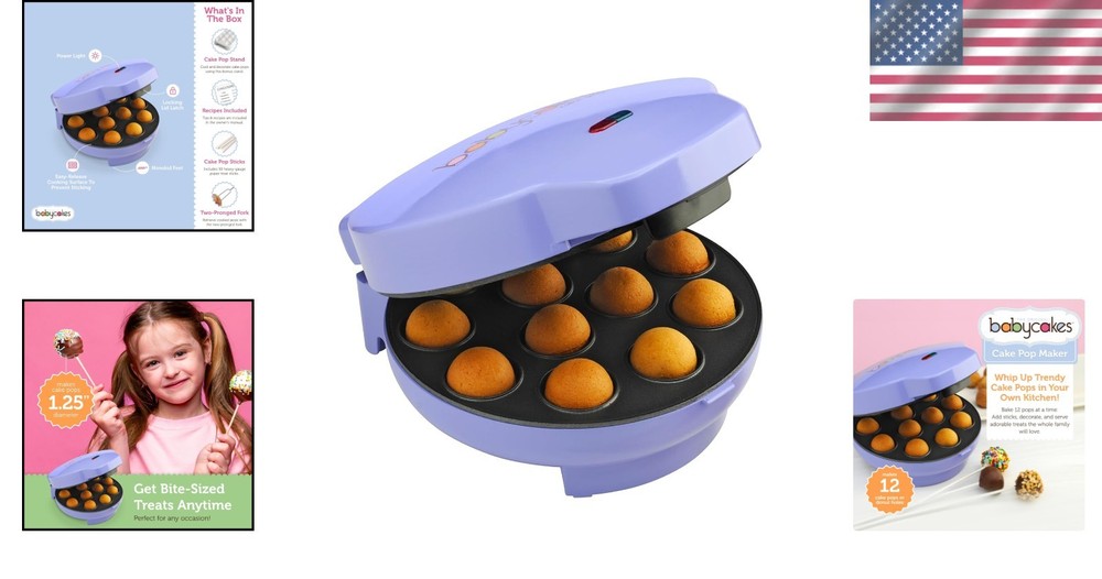Versatile Cake Pop Maker with Recipes - Create 12 Pops for Every Occasion