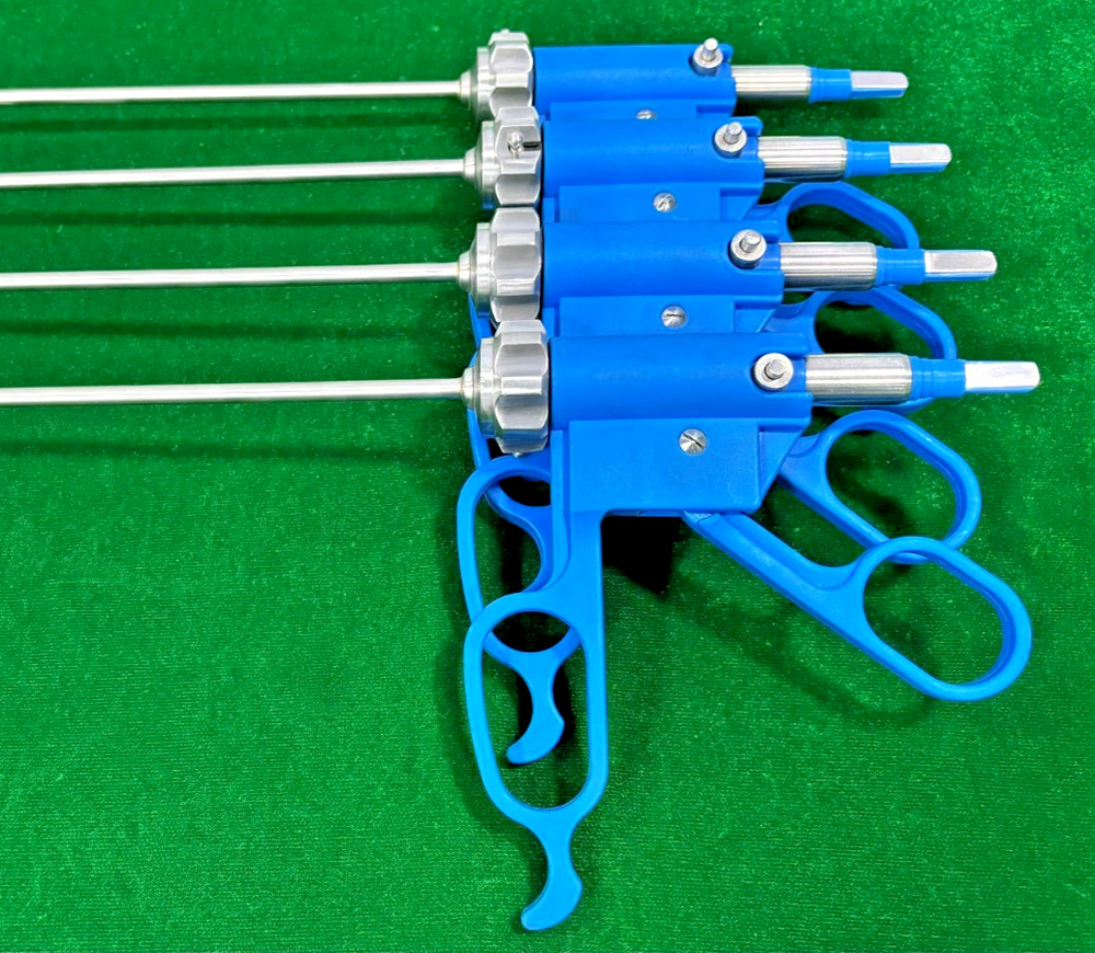 4pc Laparoscopic Bissinger Bipolar Ruby & Maryland Forceps 5mmx330mm with Cable