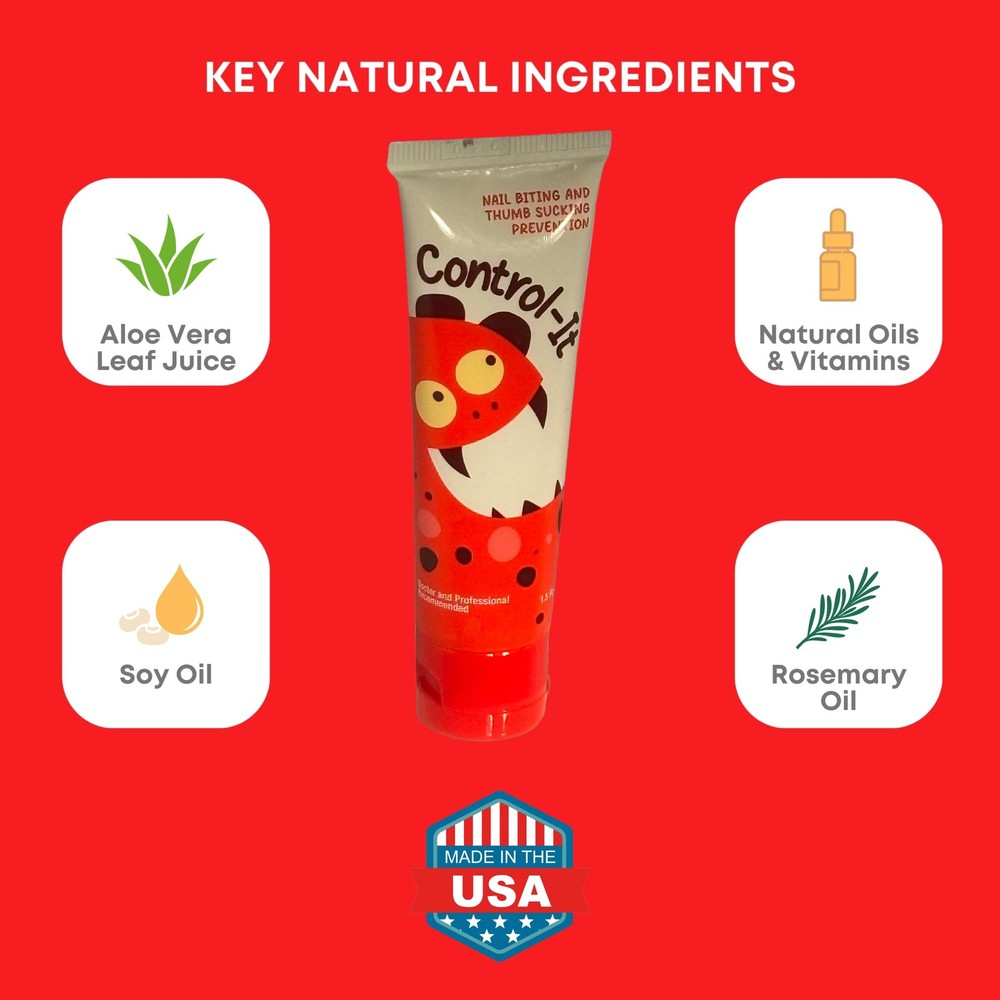 Control-It Natural Nail Biting & Thumb Sucking Solution | 100% Kid-Safe