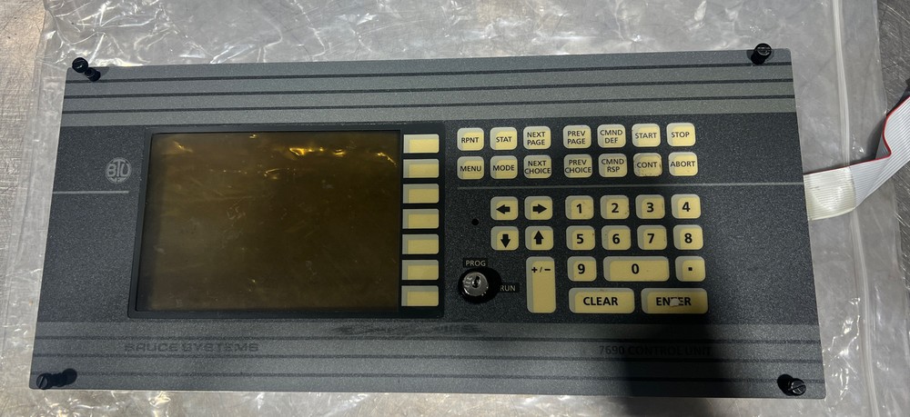 MODEL 7690, MAT. HANDLER CONTROL, BRUCE IND.CNTRL Front Panel Used Surplus