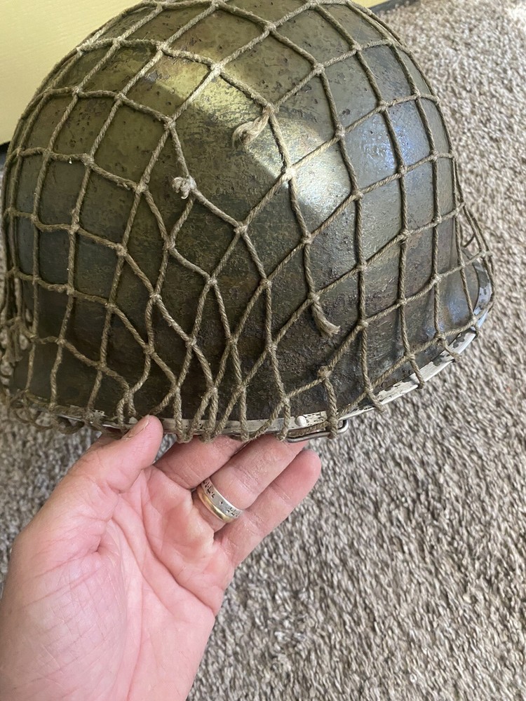 Ww2 M1 Helmet Front Seam With Liner