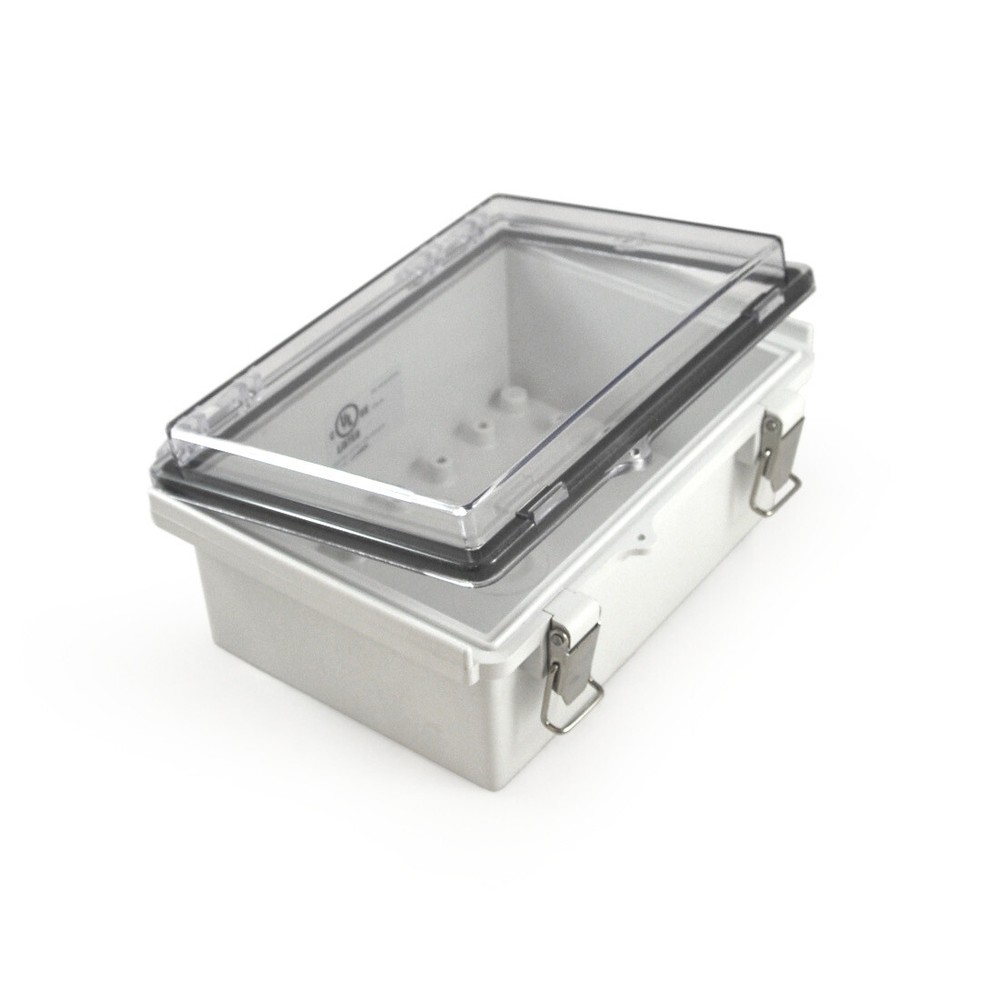 EKM UL Watertight Enclosure Hinged Latching Lid Plastic DIN Rail Mount #71