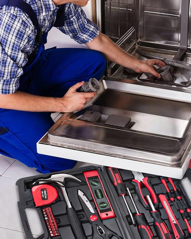 149 Pieces Basic Home Repair Tool Set - General Household with Plastic Toolbox