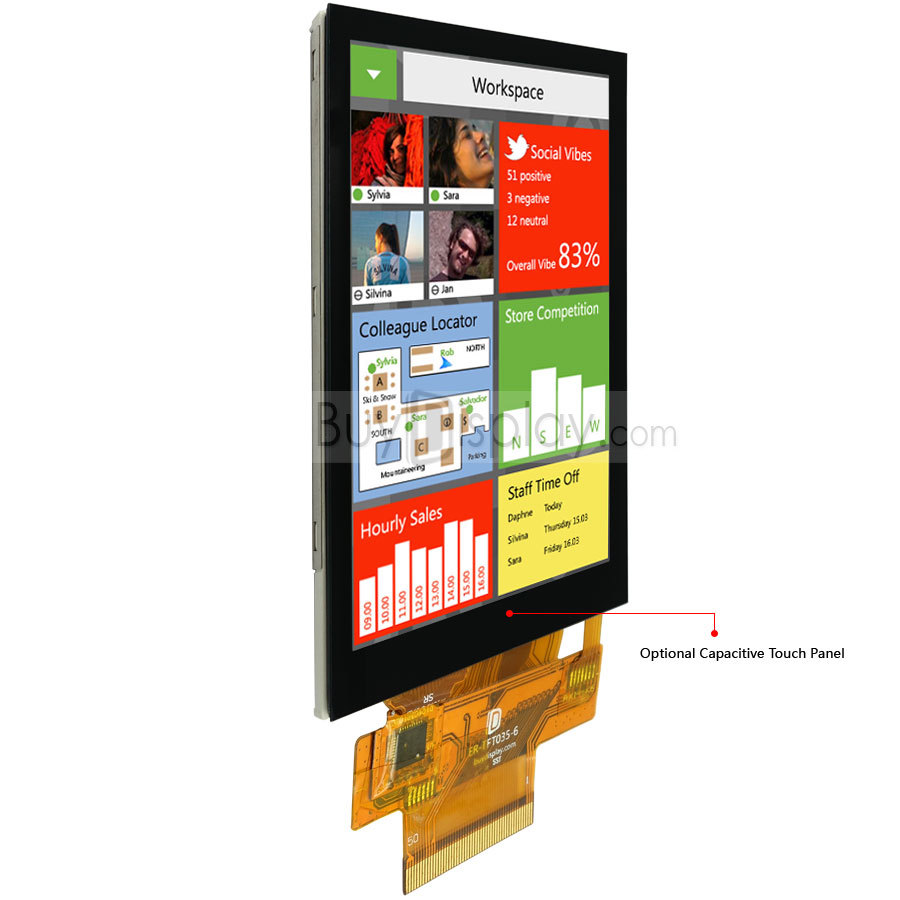 Serial SPI 3.5"TFT LCD Module Display 320x480 w/Capacitive Touch Panel,Tutorial