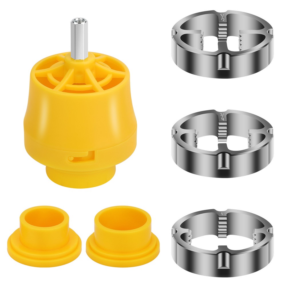 6pcs Round PVC Thread Maker Tool Pipe Threader Plumbing Tool for Electric Drill