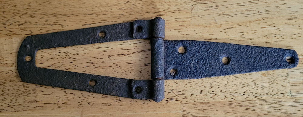 Antique Cast Iron Hinge Farm Barn Rustic Primitive 12" open