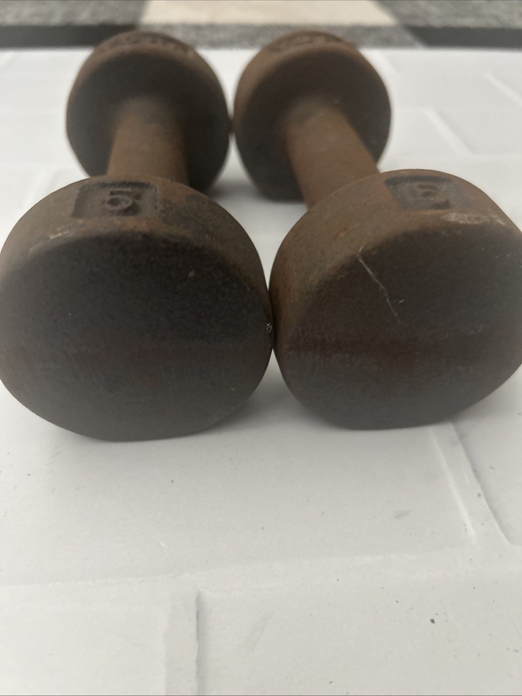 Vinrage York 5 Lb Dumbell Set Round