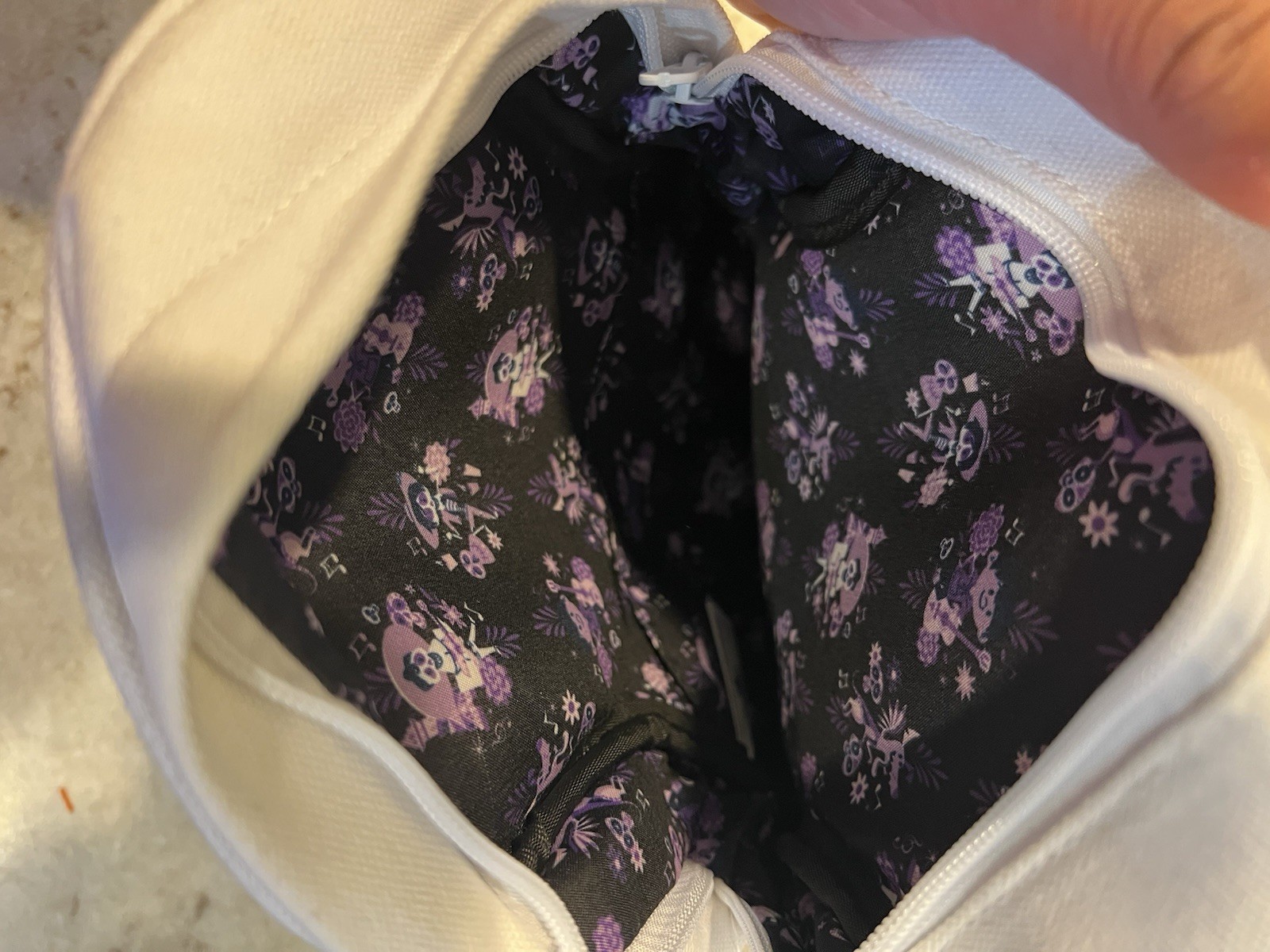 Disney Pixar Coco Movie White Guitar Sling Backpack Canvas Read