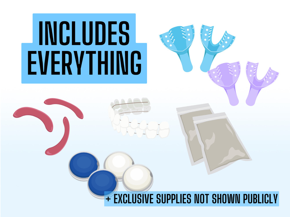 DIY Denture Kit - Homemade Dentures, Custom Dentures From Home, Full Kit