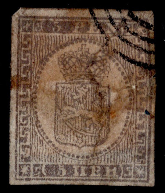 Finland Scott 6 Used with trimmed perforations.