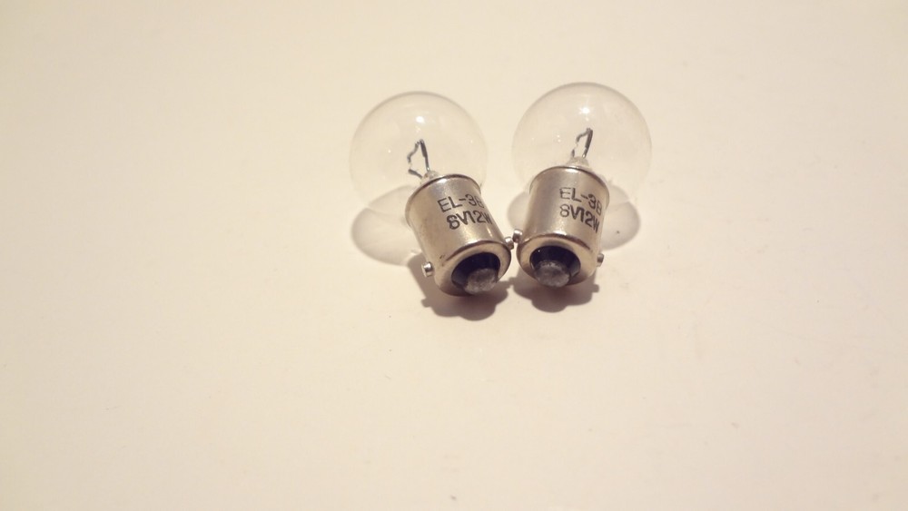 MITUTOYO UNITRON MEIJI MICROSCOPE BULB EL-3B ( 2 ea) 8 VOLT 12 WATT