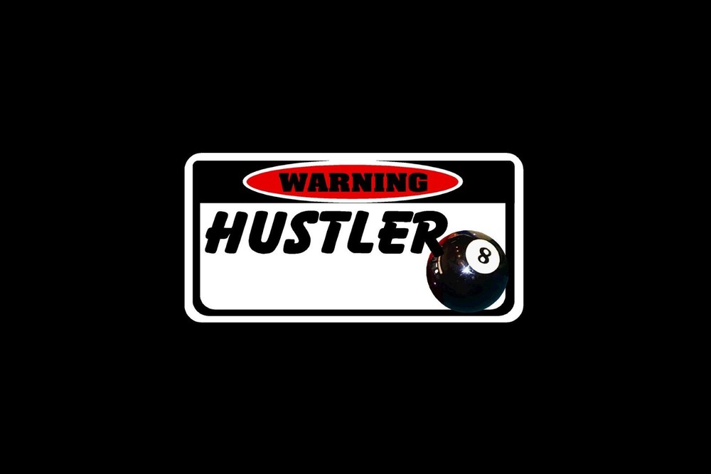 2 Eightball Hustler decals Billiards pool 8Ball
