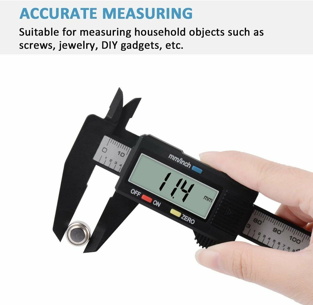 150mm LCD Digital Vernier Caliper 6 Inch Precision Micrometer Measuring Tool