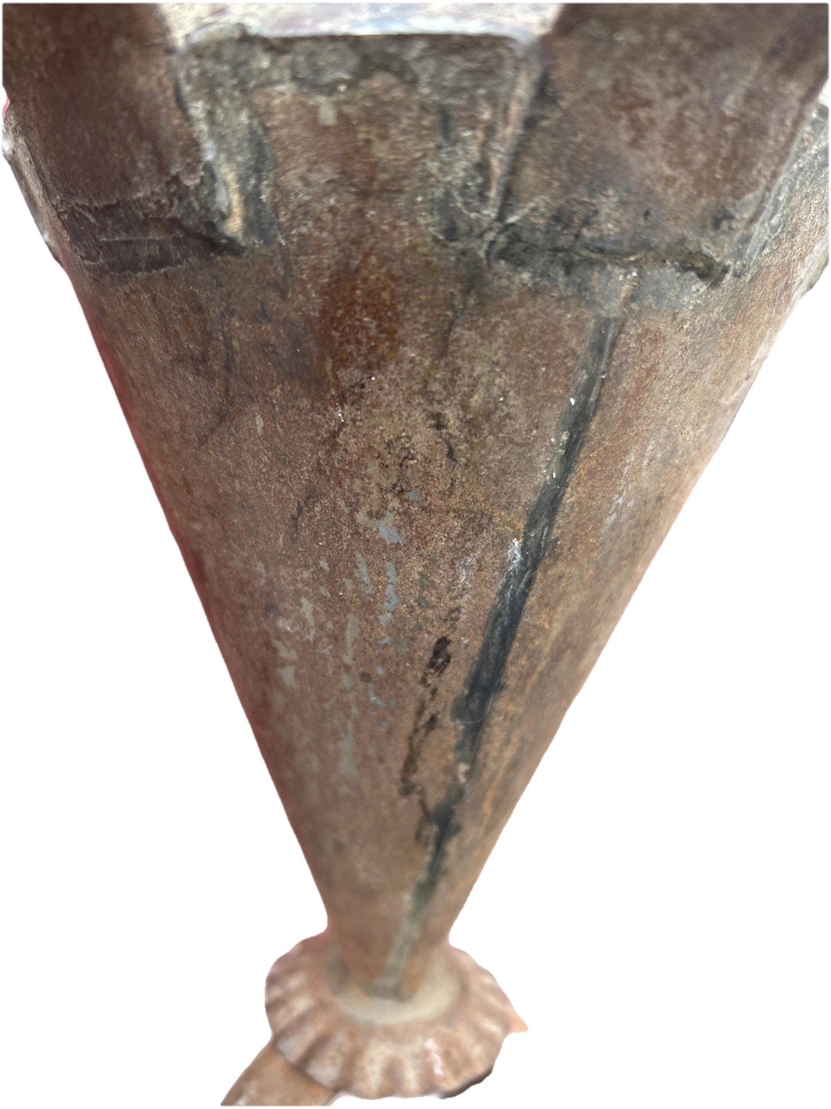 ANTIQUE HAND FORGED EARLY AMERICAN COLONIAL STYLE 6 ARM TIN CHANDELIER