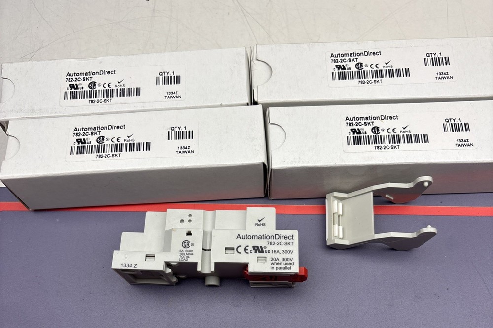 4x New AutomationDirect 782-2C-SKT Relay Socket