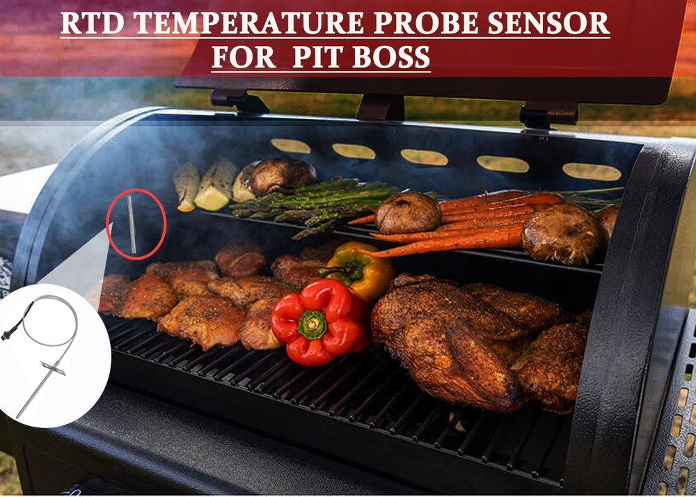 Replacement RTD Temperature Probe Sensor, Compatible with Pit Boss Pellet Grill