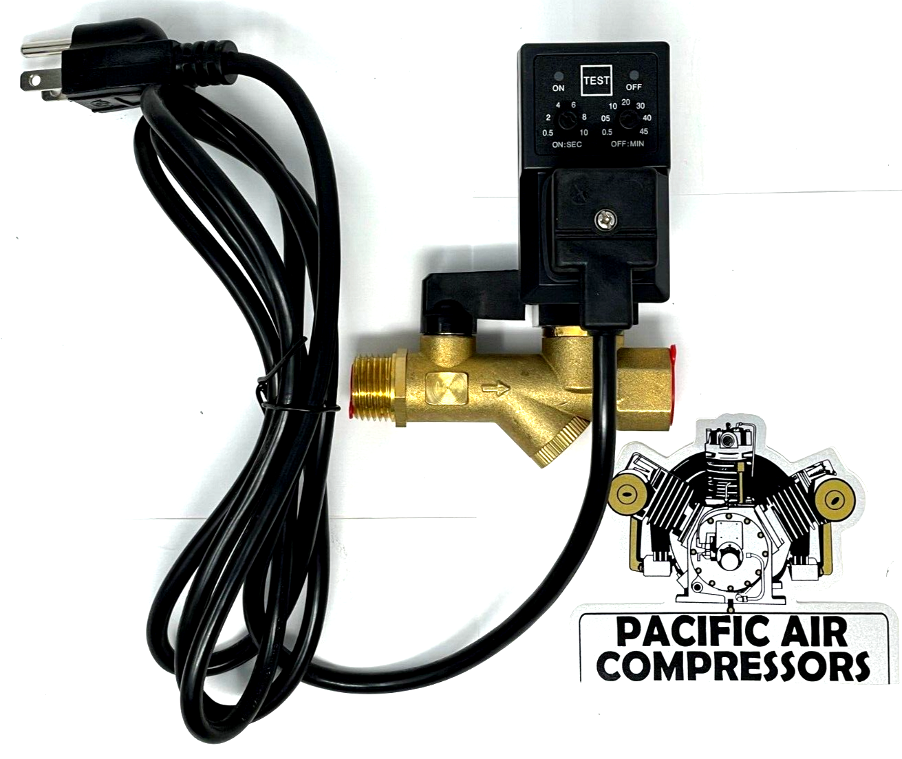 Champion Air Compressor Electric Auto Tank drain with strainer TEN001368