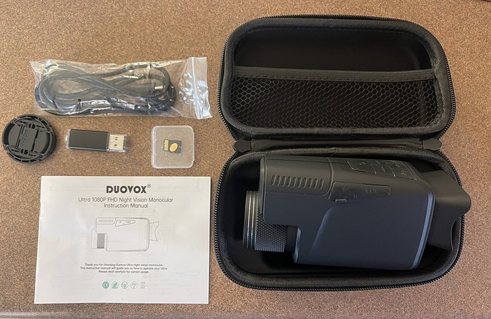 Duovox Ultra Night Vision monocular. 128gb Micro SD Card NEW & Tested
