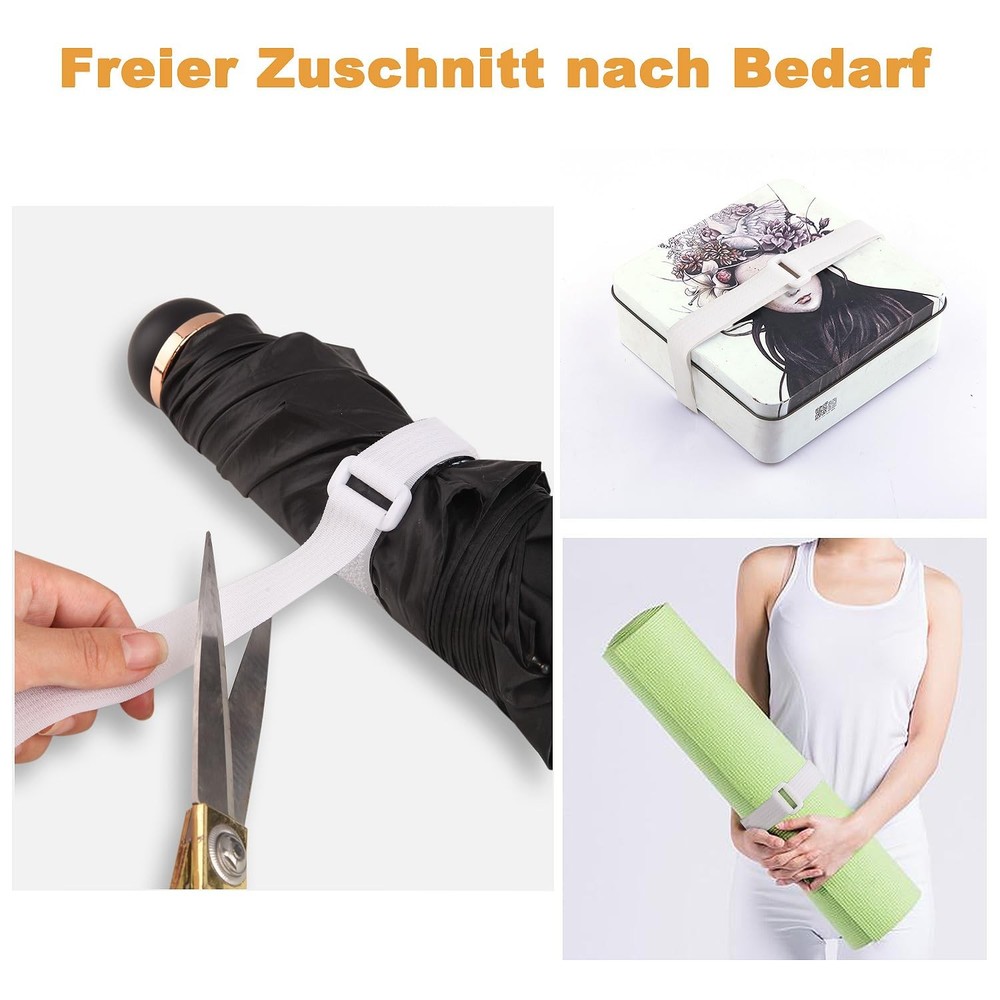 16ft Adjustable Hook Loop Cable Straps with Buckles, White Reusable Wire Mgmt