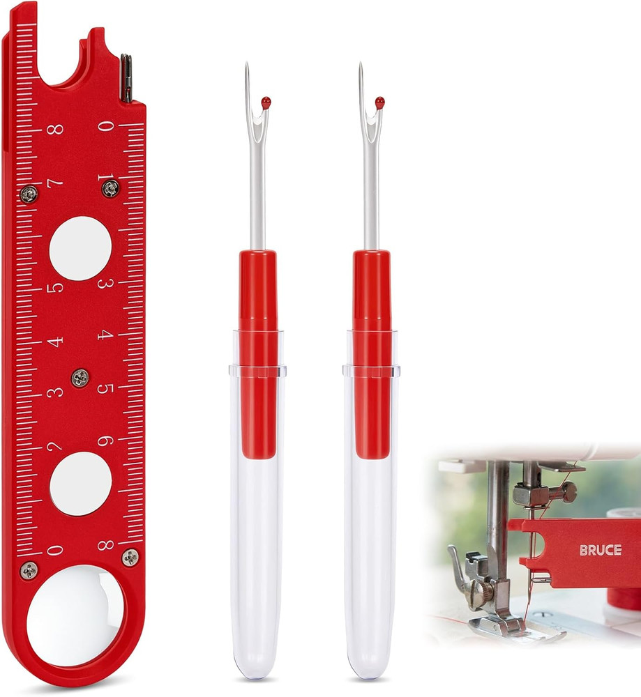 Sewing Machine Needle Threader, 4 in 1 Automatic Quick Threading Tool, Multifunc