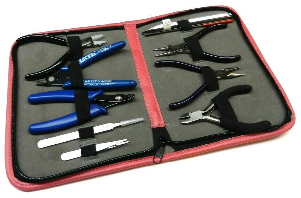 10pc Beading Tools Kit Jewelry Making Beading Tools Beaders Tools Set with Case