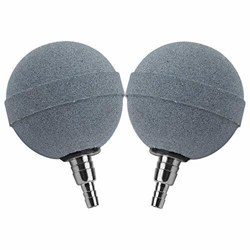 2" Crazy Air Stone Plus Bubble Ball Diffuser for Fish Tank Aquarium Pump, 2 Pack