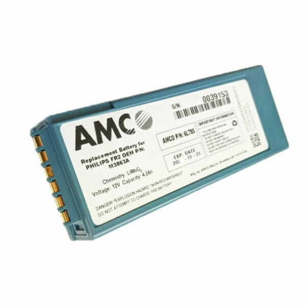 Philips M3863 Heartstart FR2, FR2+ AED 6L785 Replacement Battery