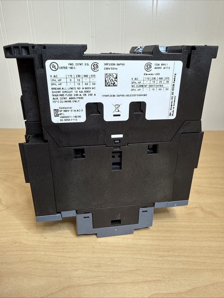 NEW! Siemens 3RT2036-3AP00 SIRIUS Contactor