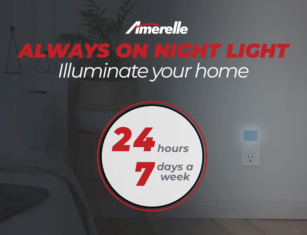 Always-On Blue Night Light, 2 Pack (71282) - Slim, Plug-In, LED Light with a Sof