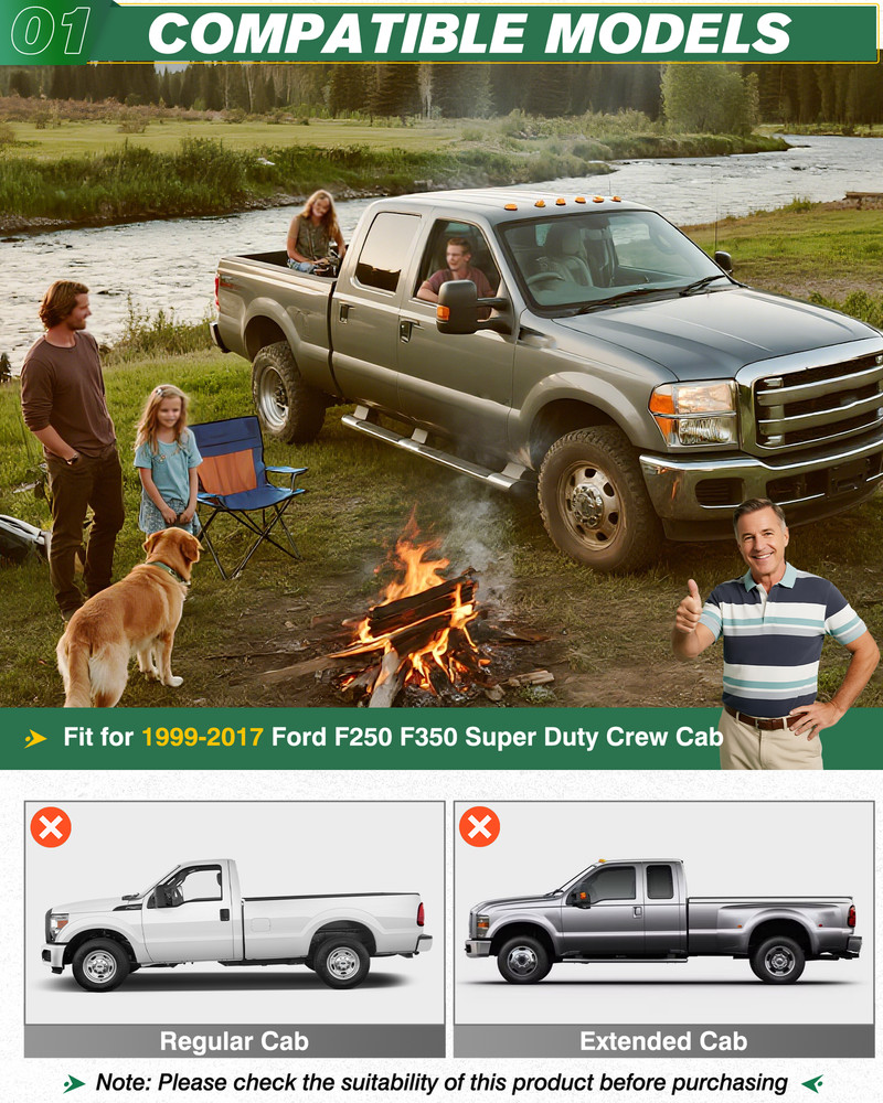 For 99-17 Ford Super Duty Crew Cab Inner/Outer Rocker Panels & Cab Corners Kit